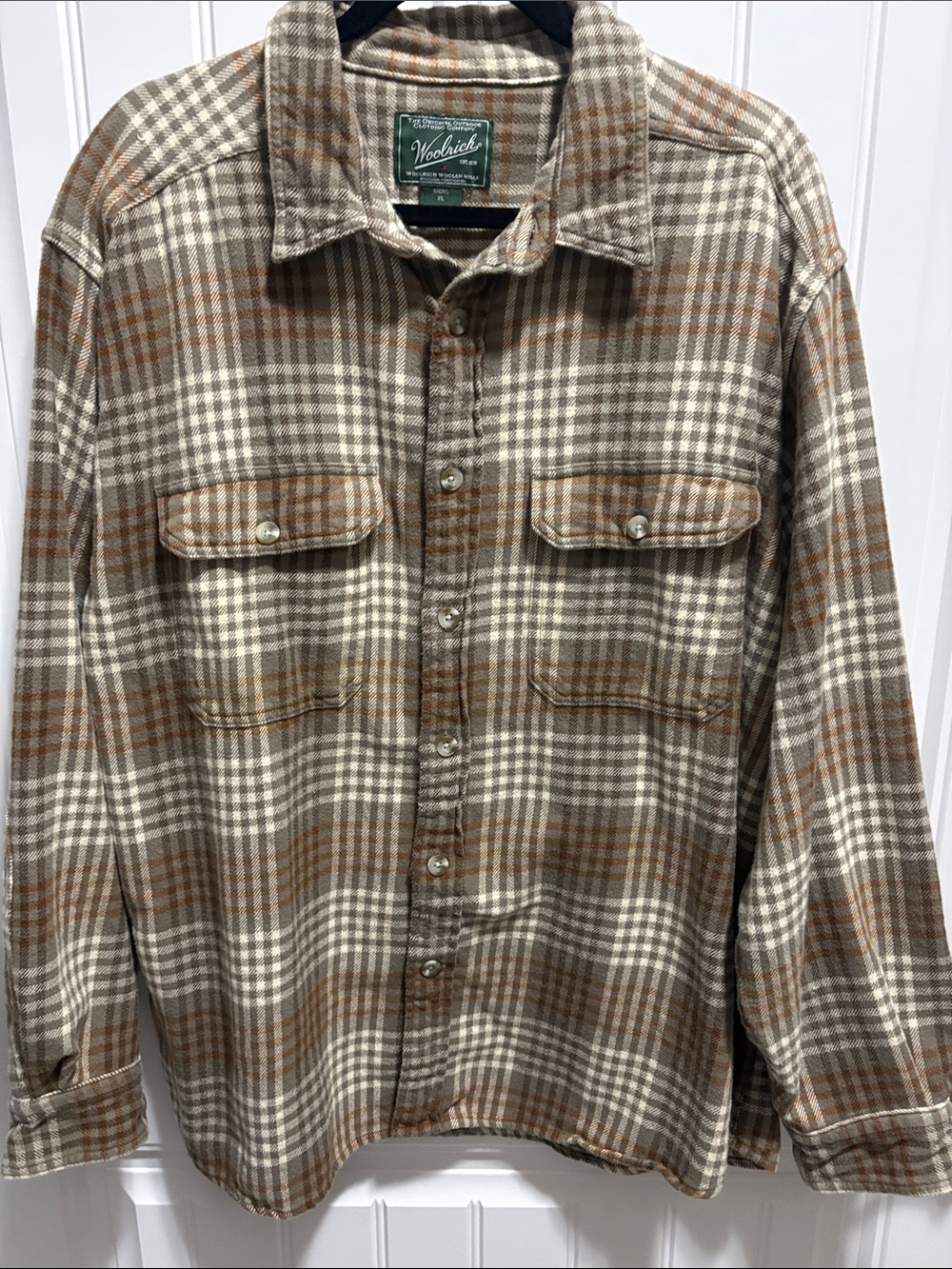 Woolrich Men’s XL Plaid Heavyweight Flannel Shirt Jacket